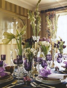 Purple Table Setting